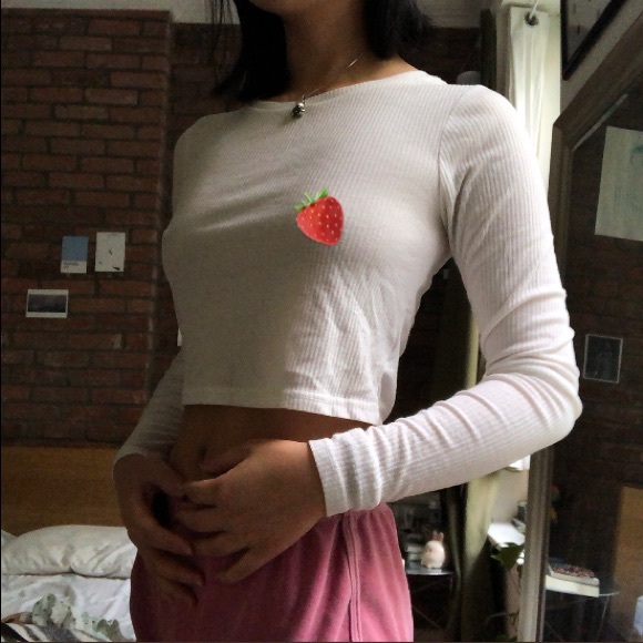 topshop ribbed crop long sleeve - Picture 2 of 3